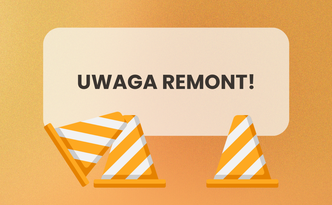 grafika dekoracyjna - napis: UWAGA REMONT!